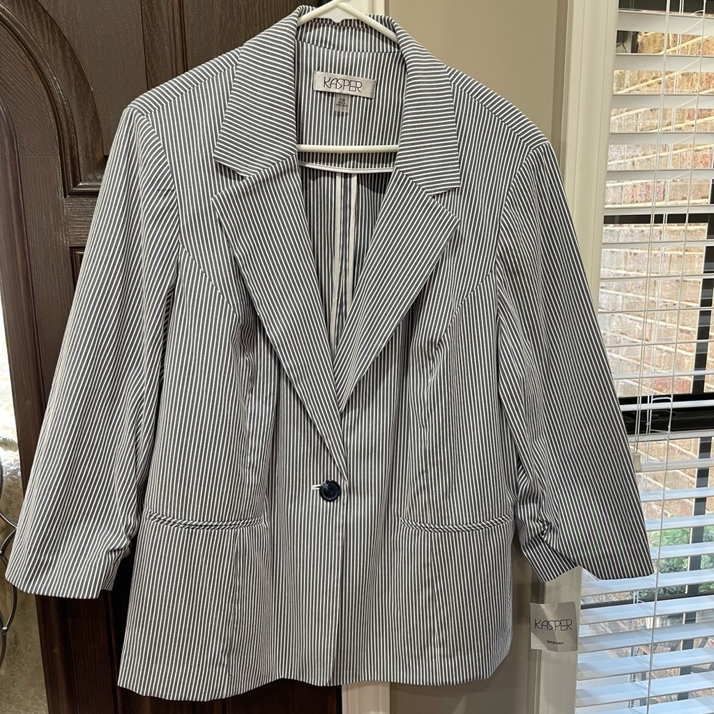 Kasper Cotton/Spandex Blazer 20w, new, with tags